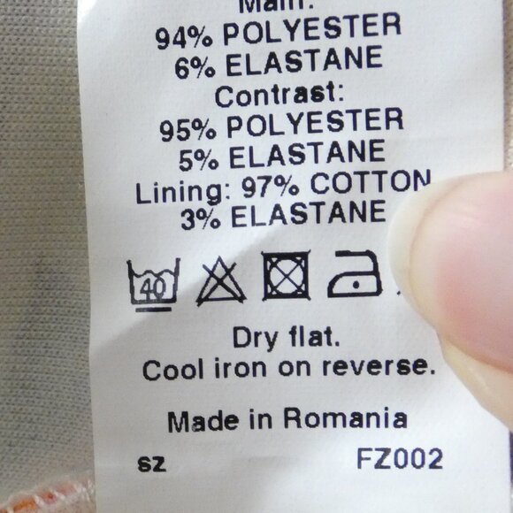 River Island Dress Wm Sz 8 Abstract Stretchy Unique Posh British Bombshell OOAK - Picture 12 of 12